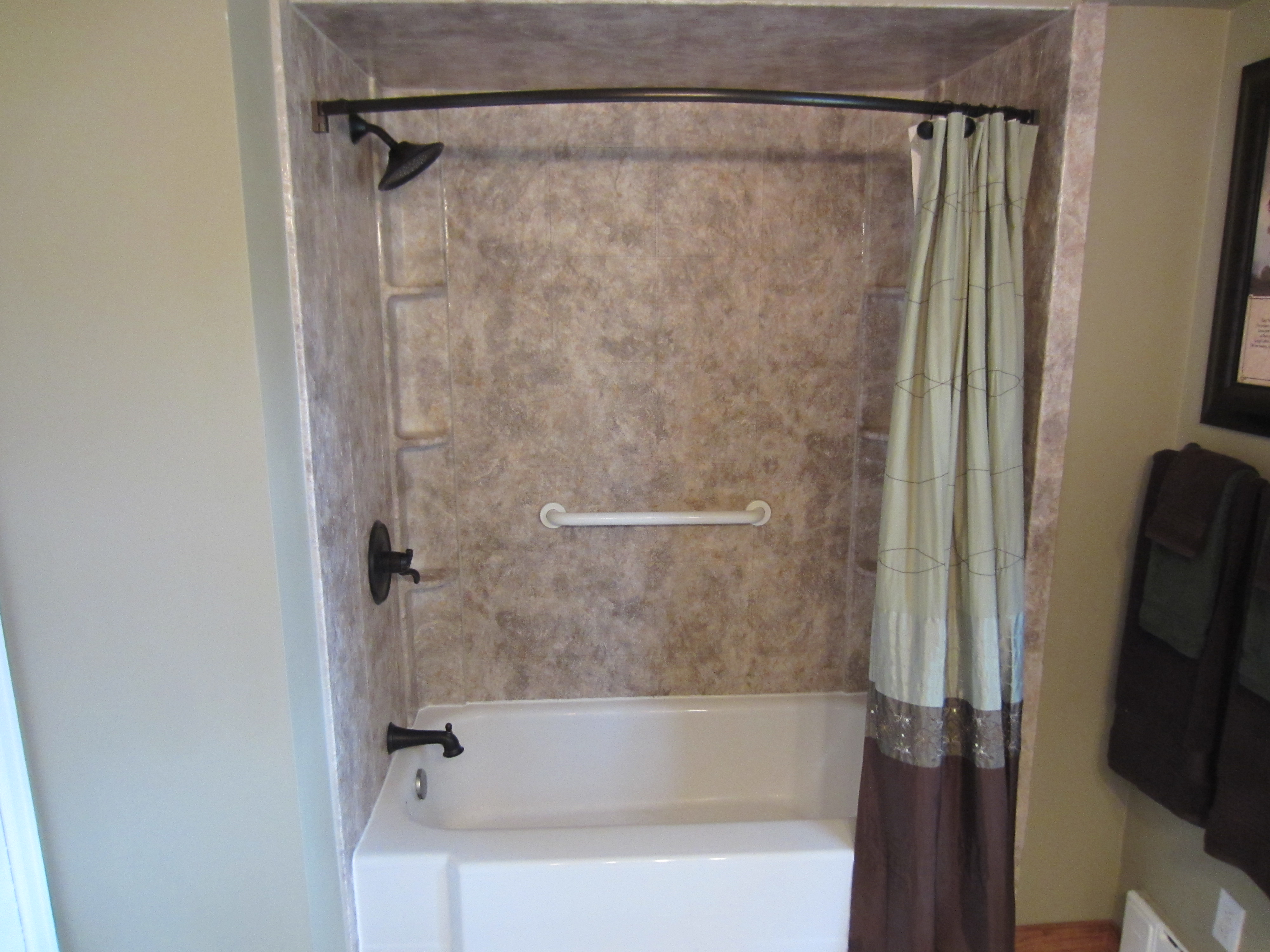  Tub & River Rock Walls After 